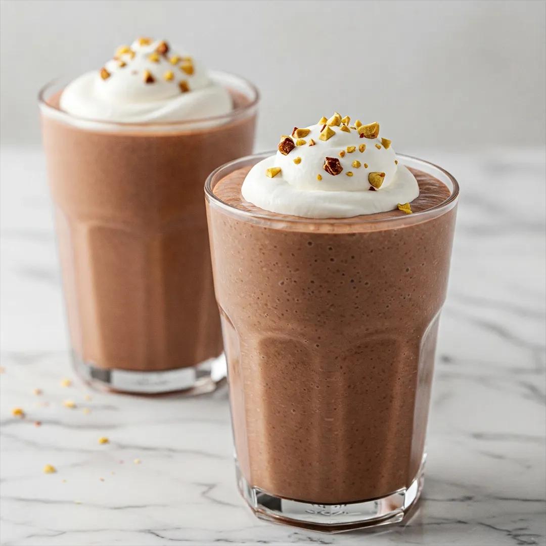 میلک شیک شکلاتی با بیسکویت هپیتو