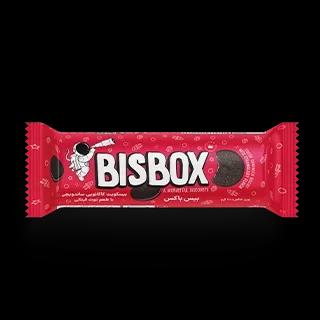 بیسکویت کاکائویی با کرم توتفرنگی 110 گرمی بیس باکس